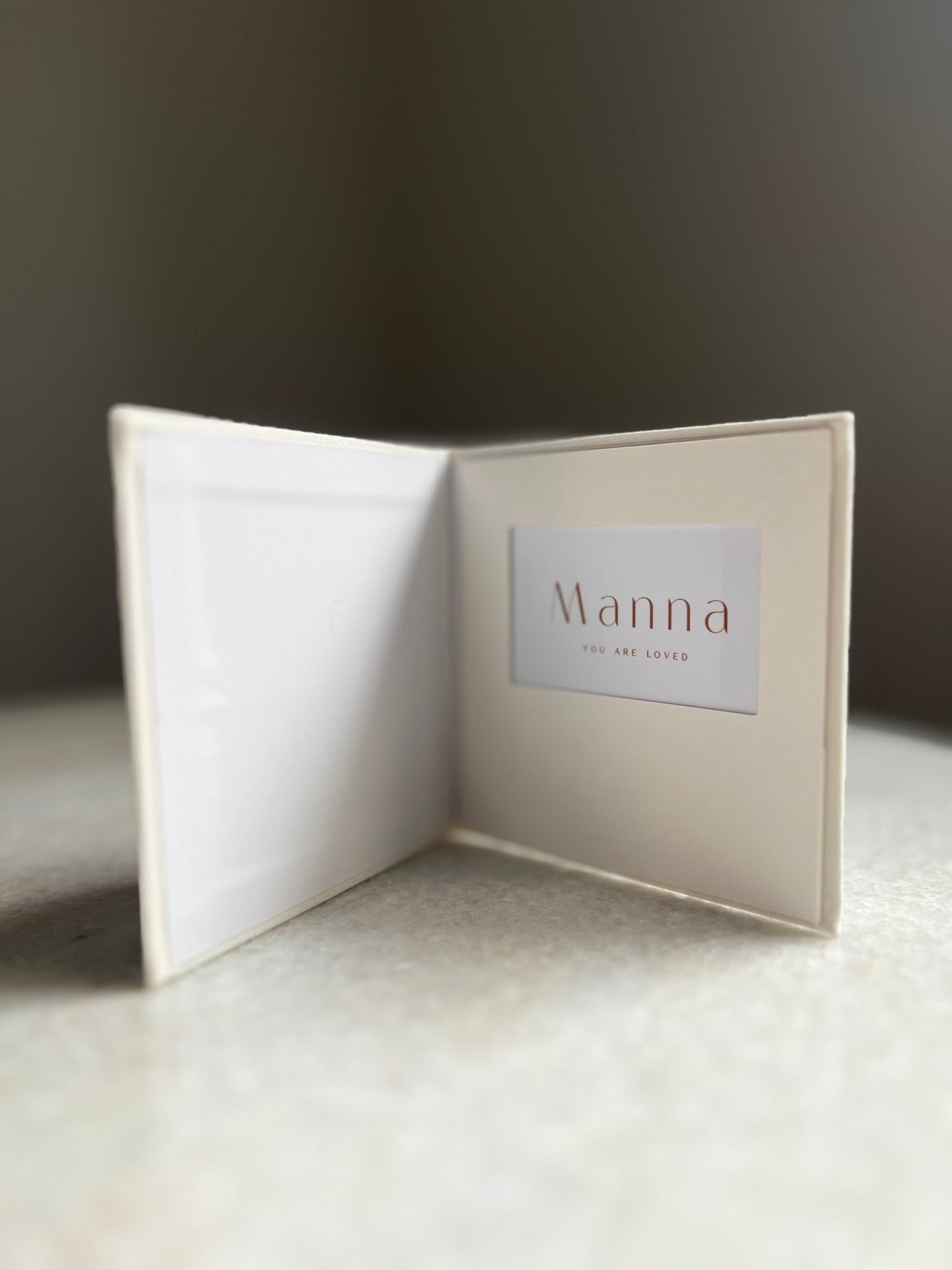 MINI Modern Gift Card Holder - Ivory White 'Thank you'